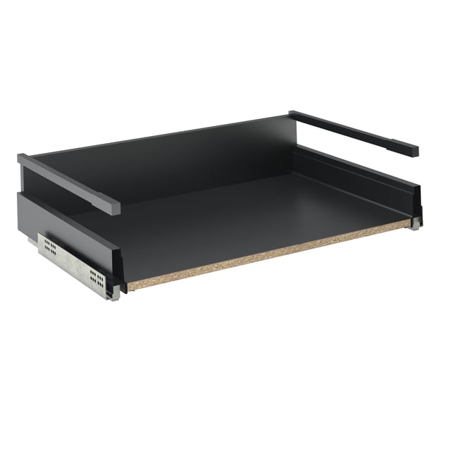 Tiroir pour caisson DELINIA ID gris anthracite H.18.4 x l.76.8 x P48.3 cm