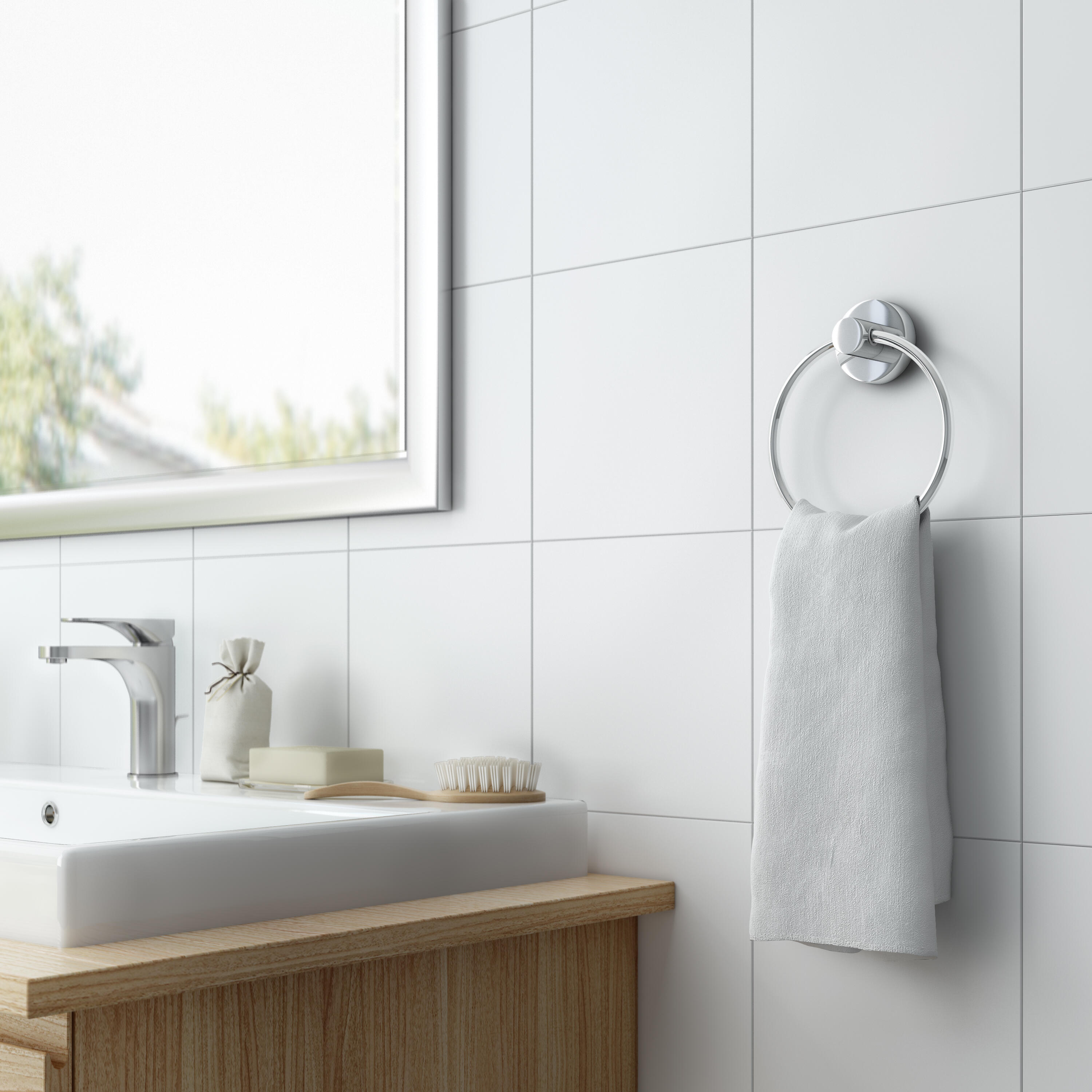 Toalheiro de aro SENSEA STYLE CROMADO - 3