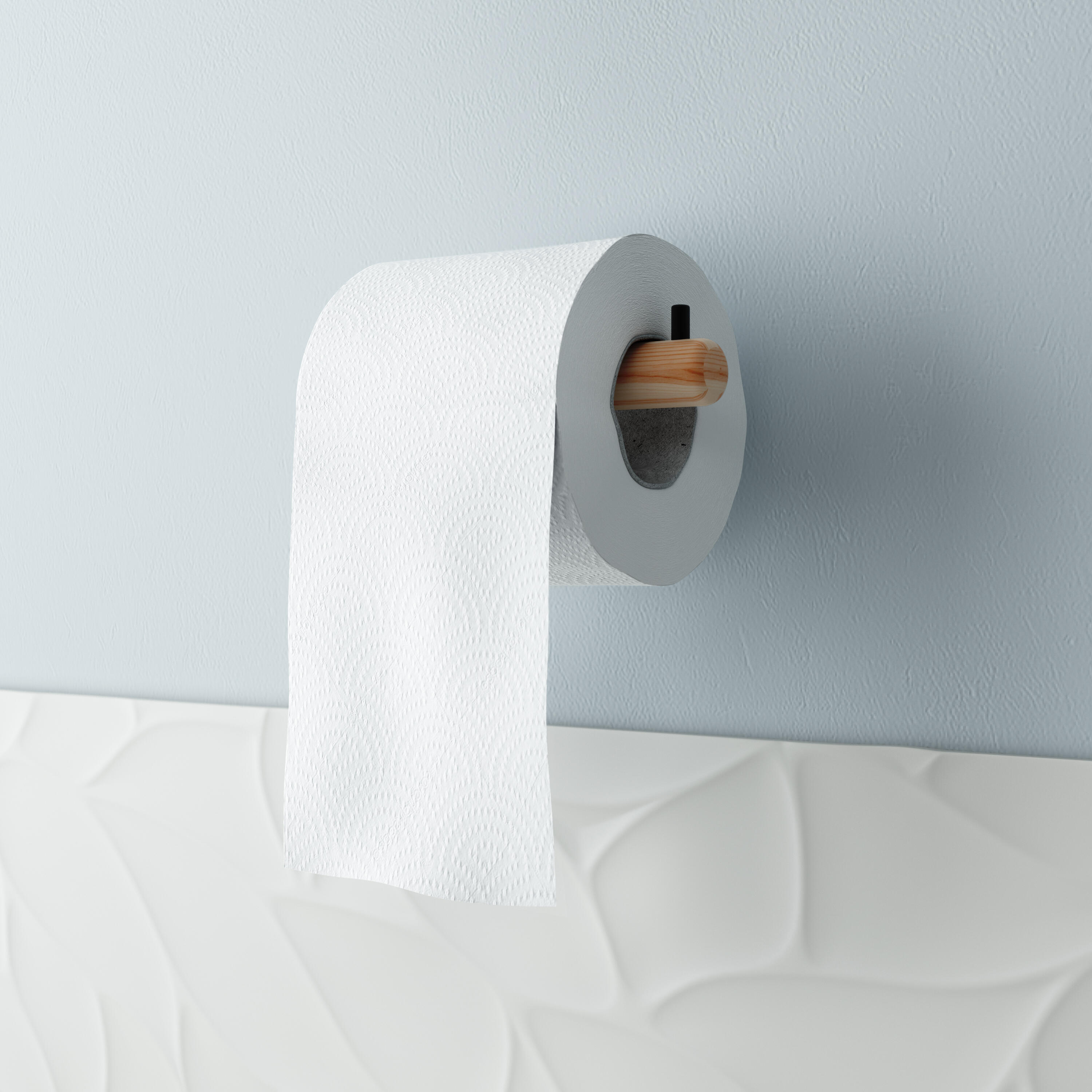 Uchwyt na papier toaletowy Scandi Czarny Sensea - 2