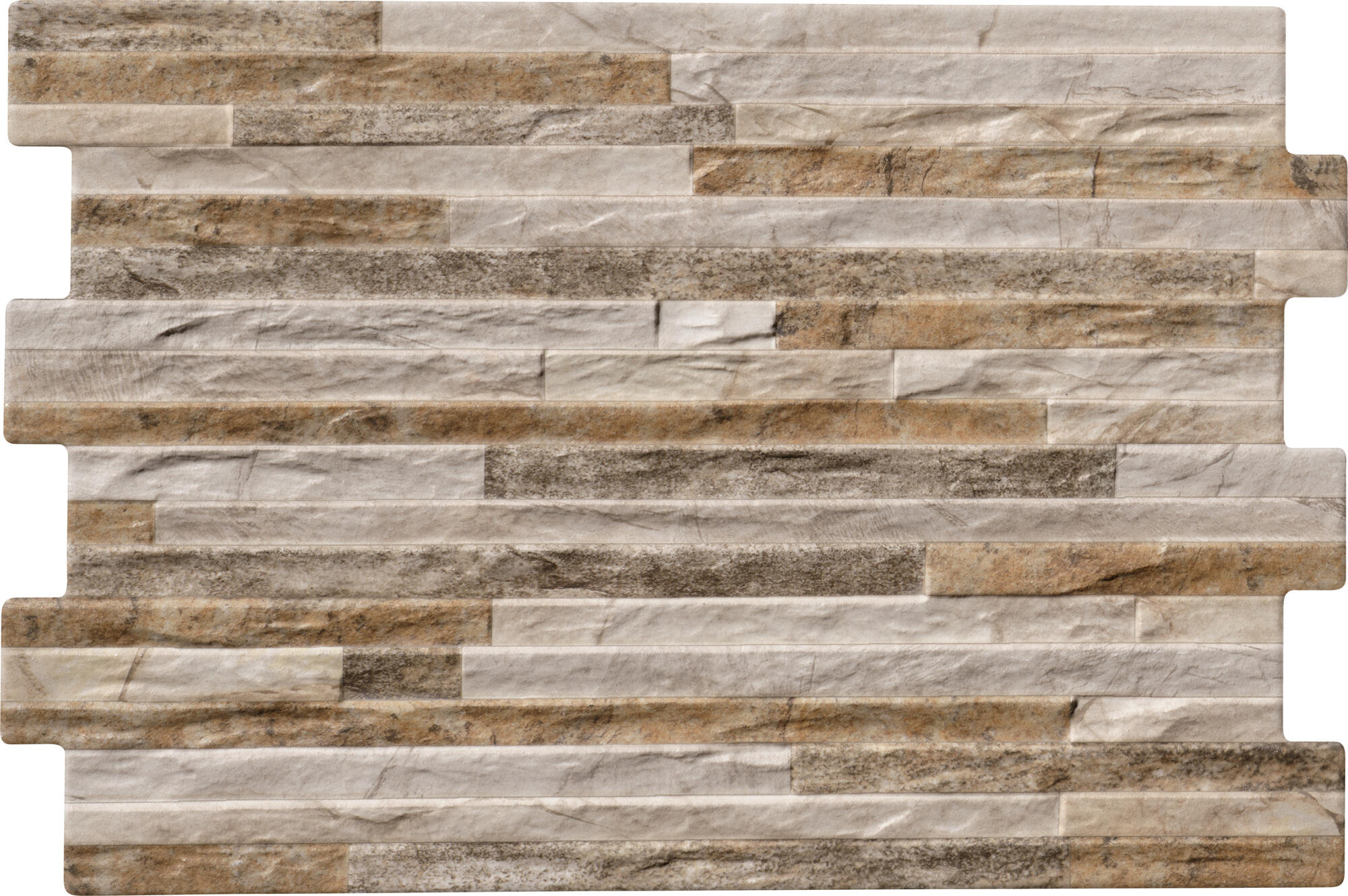 Azulejo porcelánico Linea efecto piedra multicolor 33x47 cm | Leroy Merlin