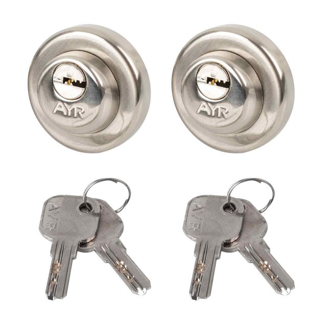 Cerradura para puertas sistema CLOSE sobre manillas con roseta, Níquel