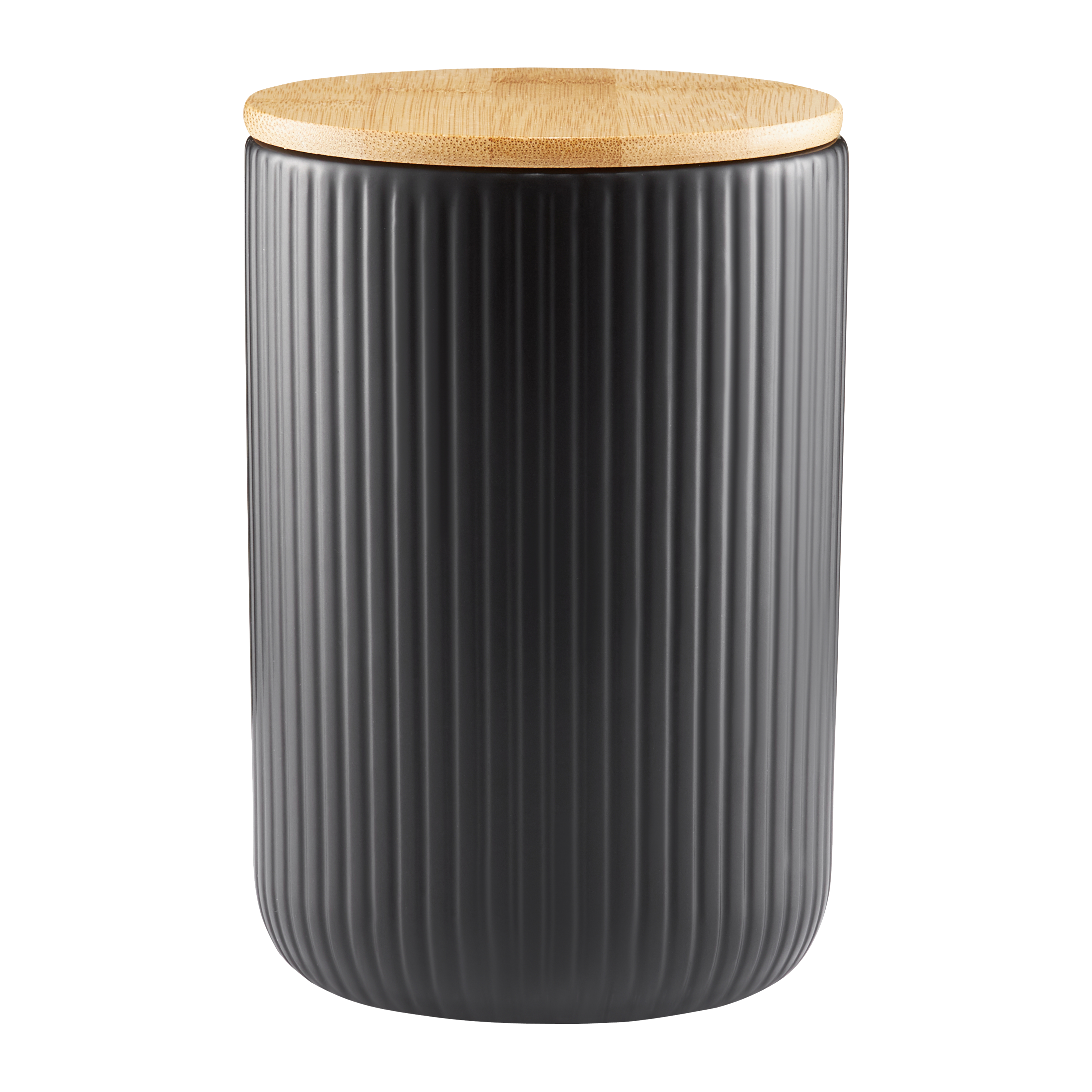 Pojemnik bambusowy z pokrywką Curly czarny 15 cm