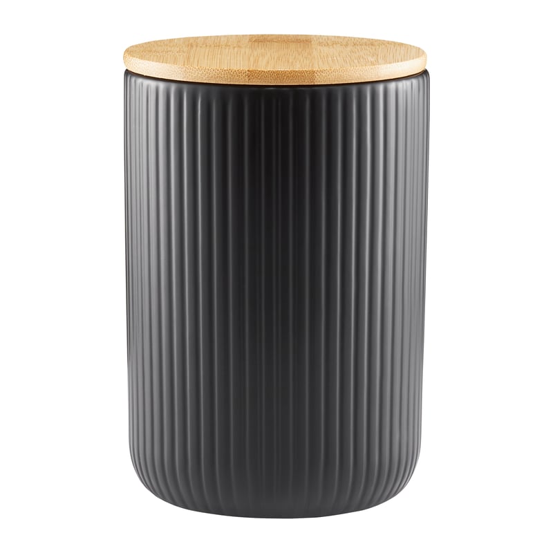 Pojemnik bambusowy z pokrywką Curly czarny 15 cm