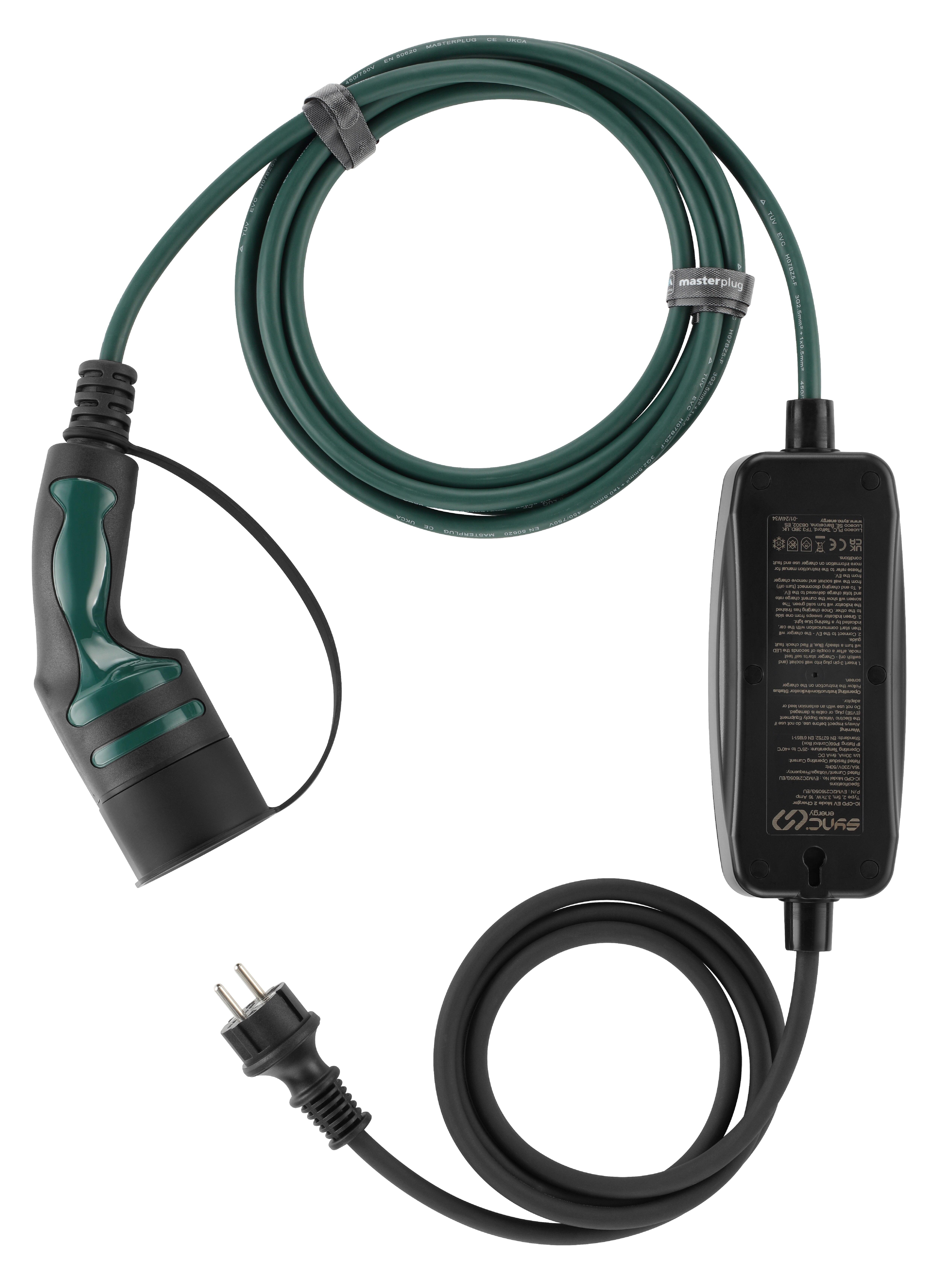 CARGADOR VEHÍCULO ELÉCTRICO MONOFÁSICO 3.6KW PORTÁTIL TIPO 2 - 3