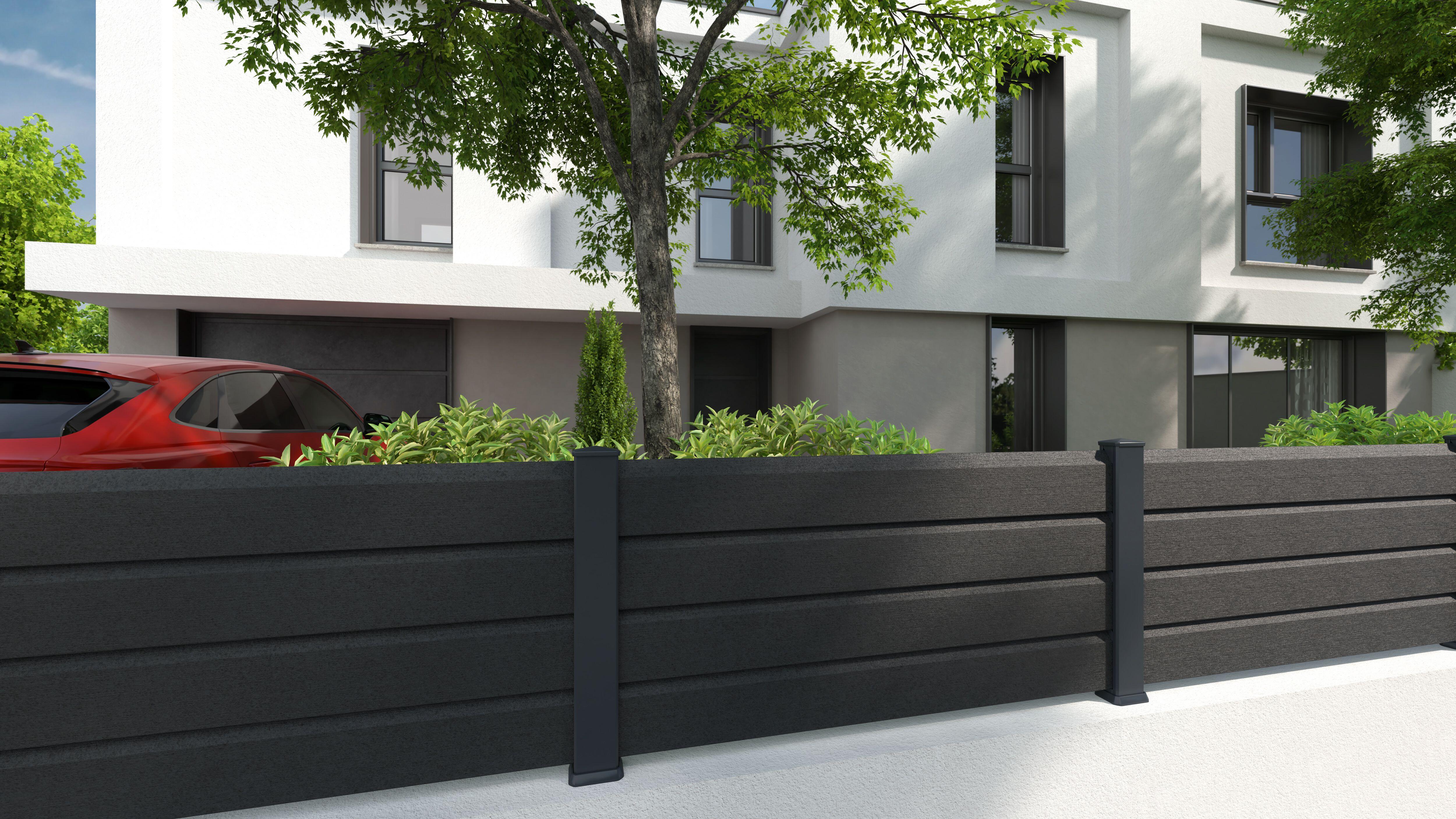 Poste base de PVC antracita CLEA - 7