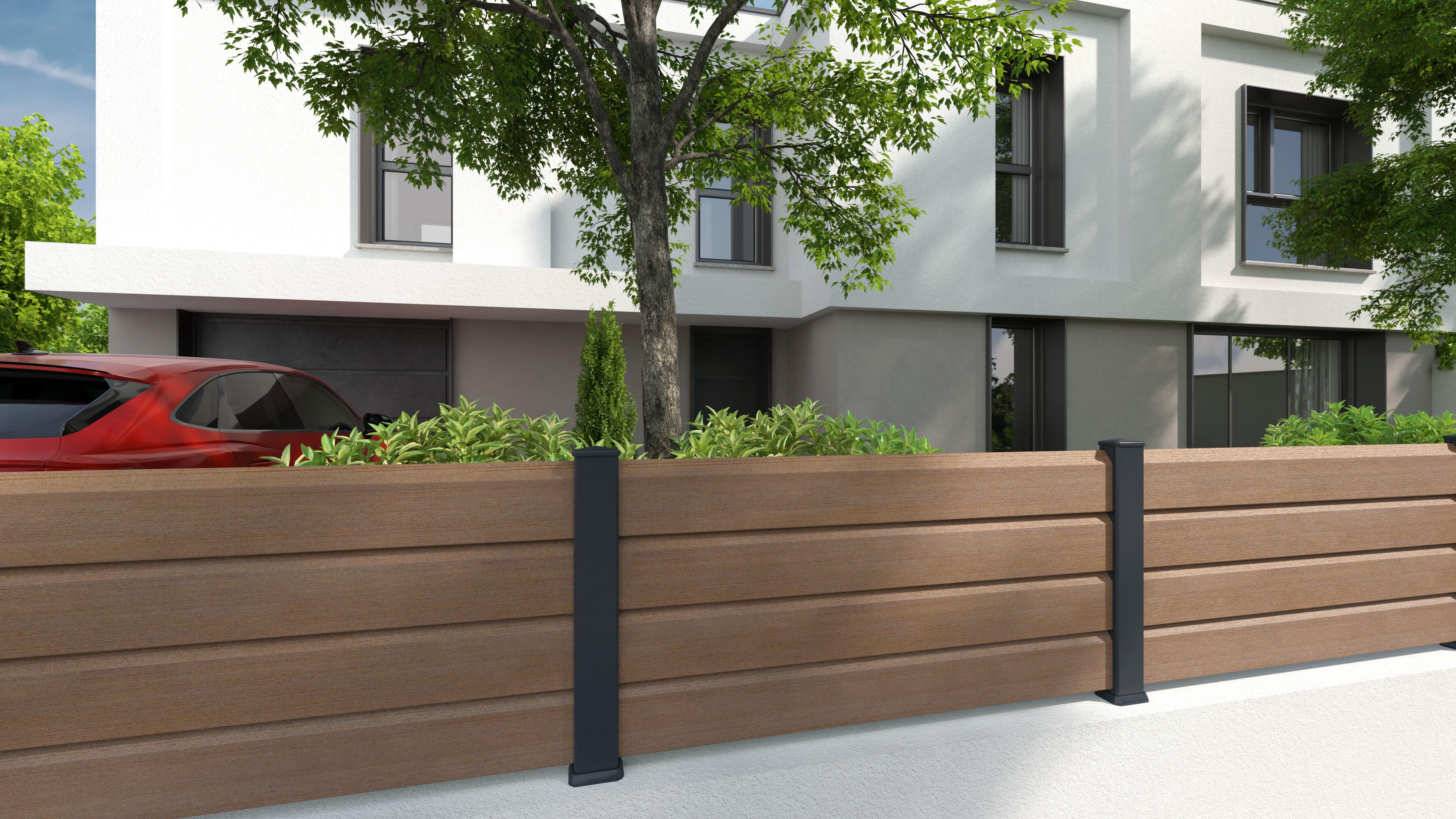 Poste base de PVC antracita CLEA - 6