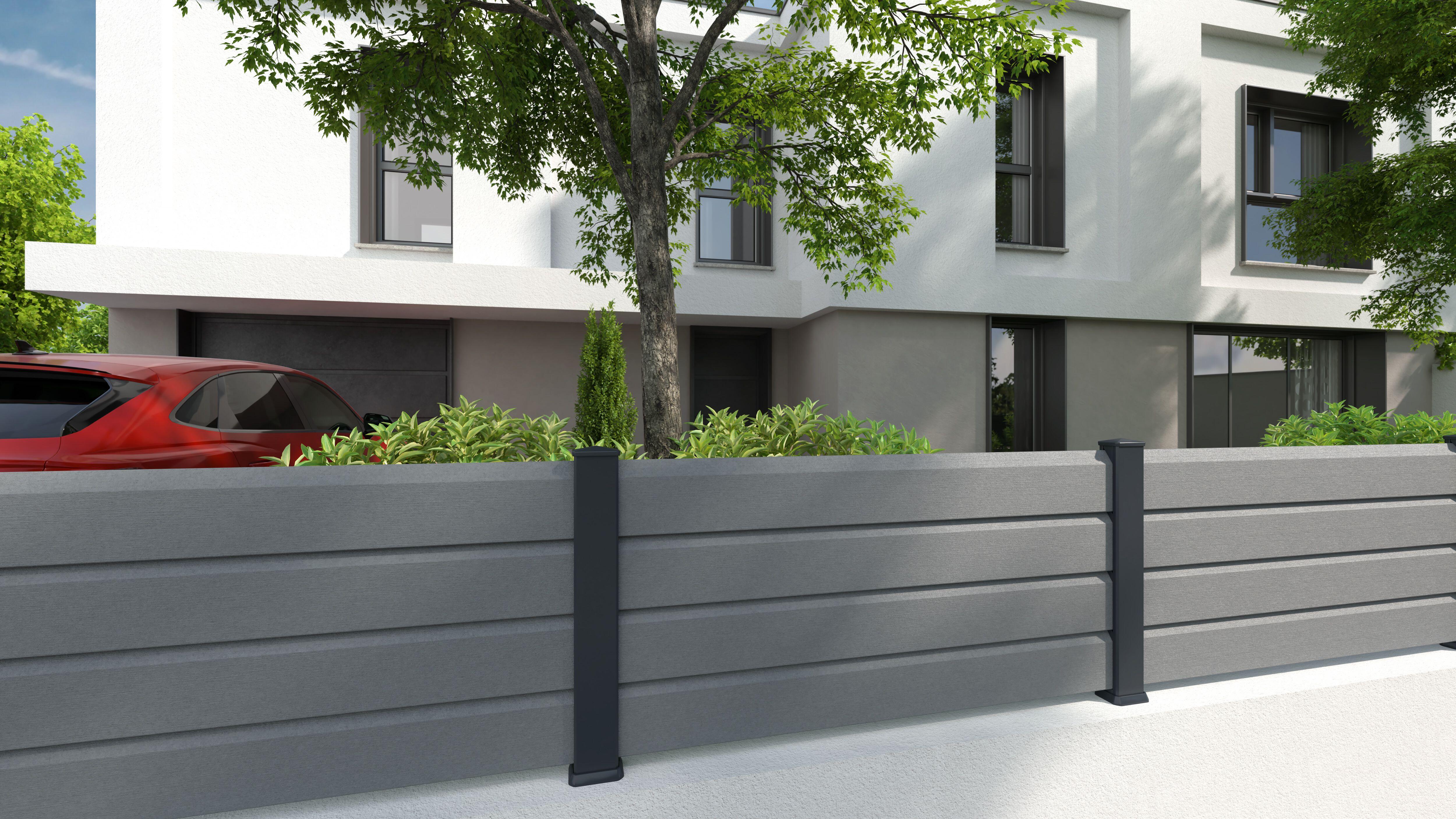 Poste base de PVC antracita CLEA - 2