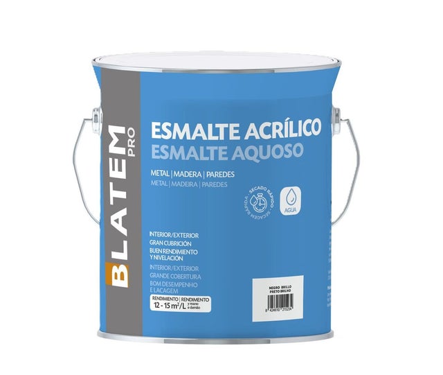 ESMALTE ACRILICO BRILLO 4L NEGRO
