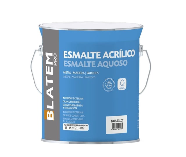 ESMALTE ACRILICO BRILLO 4L BLANCO