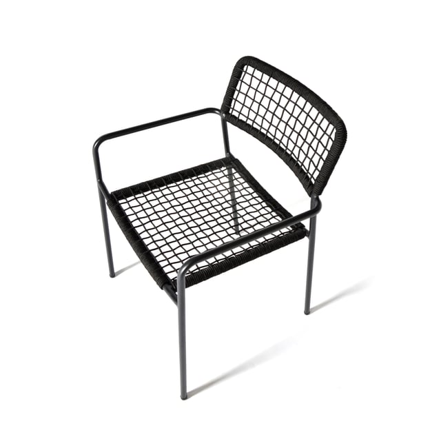 Chaise en acier et tressage Shanghai ARCANE