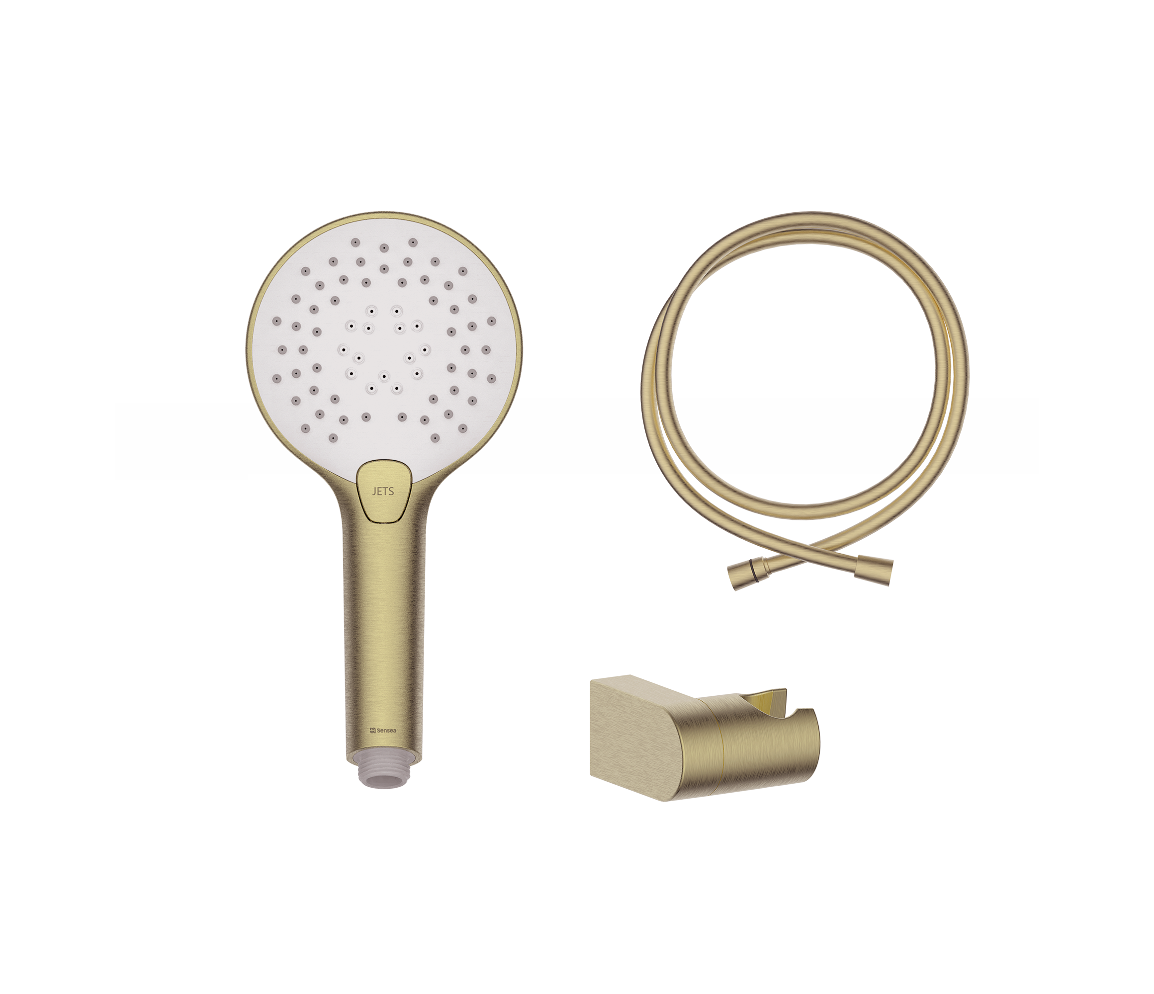 Alcachofa de ducha + flexo + soporte SENSEA Icone oro con 3 funciones - 4
