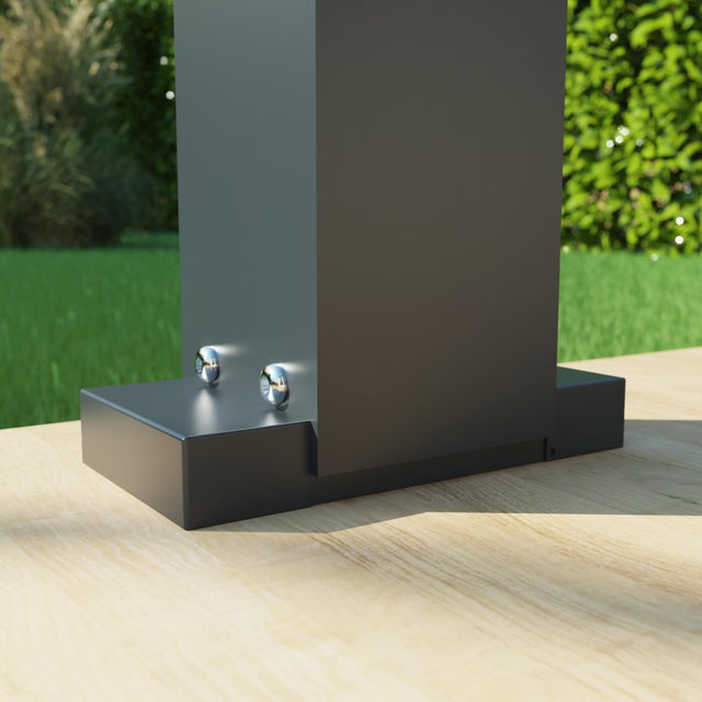 Cache platine aluminium TIERAL pour pergola Caleta gris anthracite