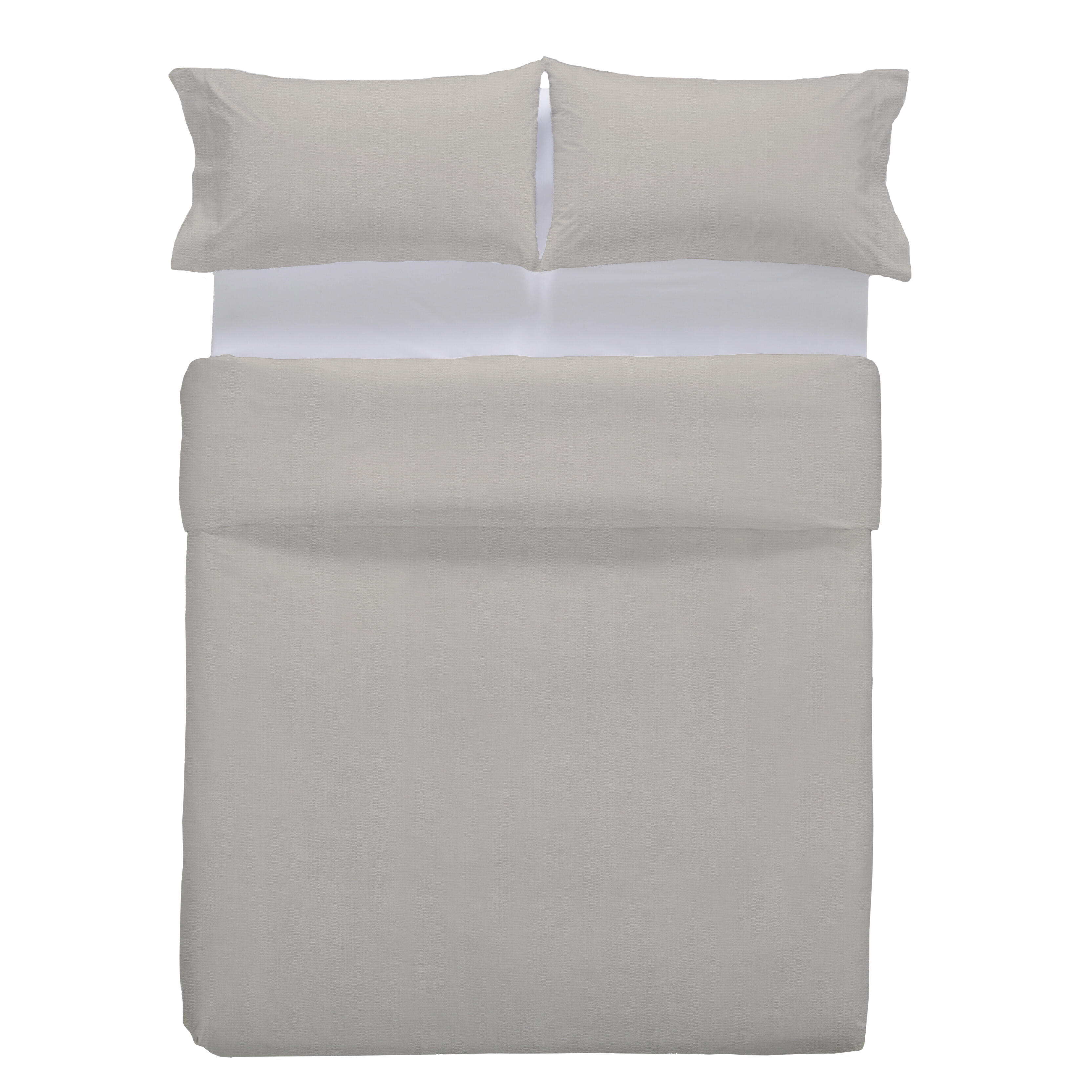 Funda nórdica + 2 fundas de almohada Nova lino 180 cm beige cama de 180 cm, reversible - 2