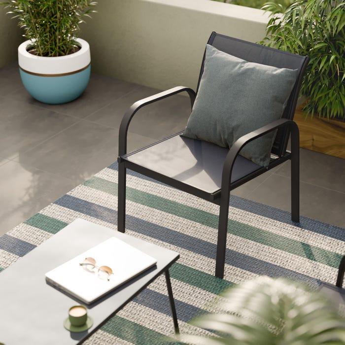 Zoom chaise du salon de jardin Beo naterial exterieur terasse 