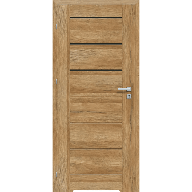 Drzwi wewnętrzne łazienkowe z podcięciem wentylacyjnym Tabas 2 Dąb Grenada 90 lewe