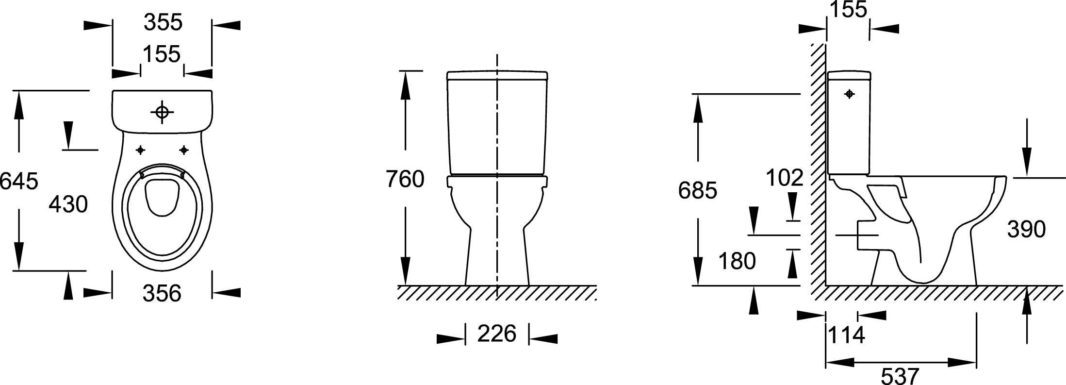 Pack WC à poser sans bride, Marcel NF, JACOB DELAFON - 6