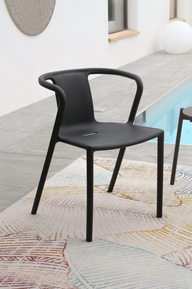Fauteuil en résine anthracite Diego DCB GARDEN