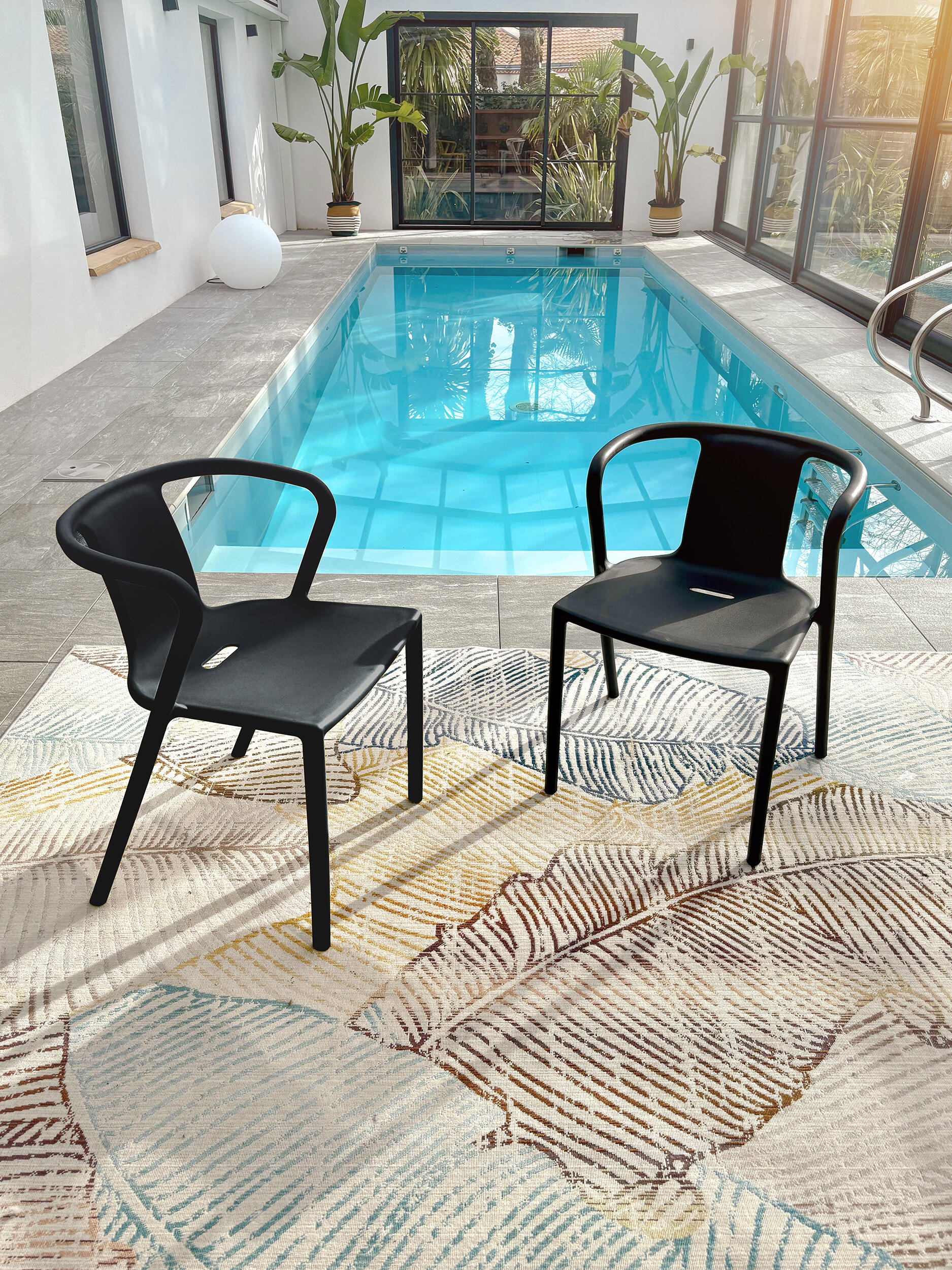 Fauteuil en résine anthracite Diego DCB GARDEN - 2