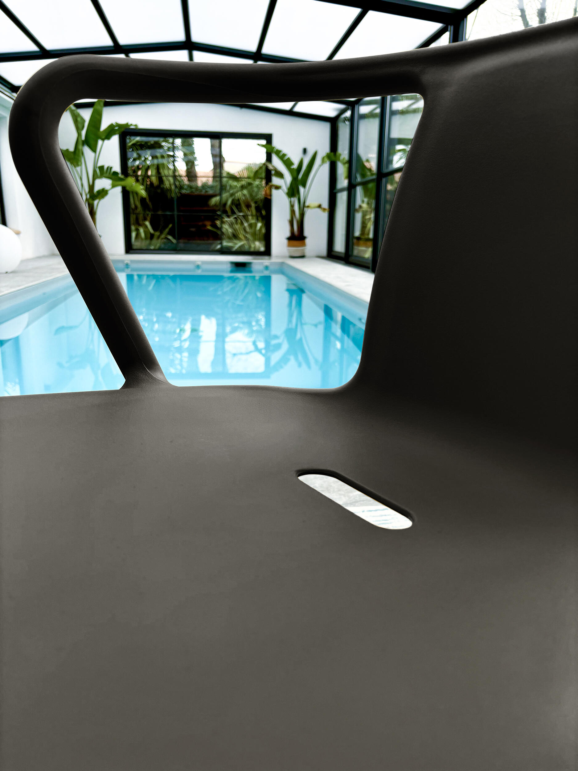 Fauteuil en résine anthracite Diego DCB GARDEN - 8