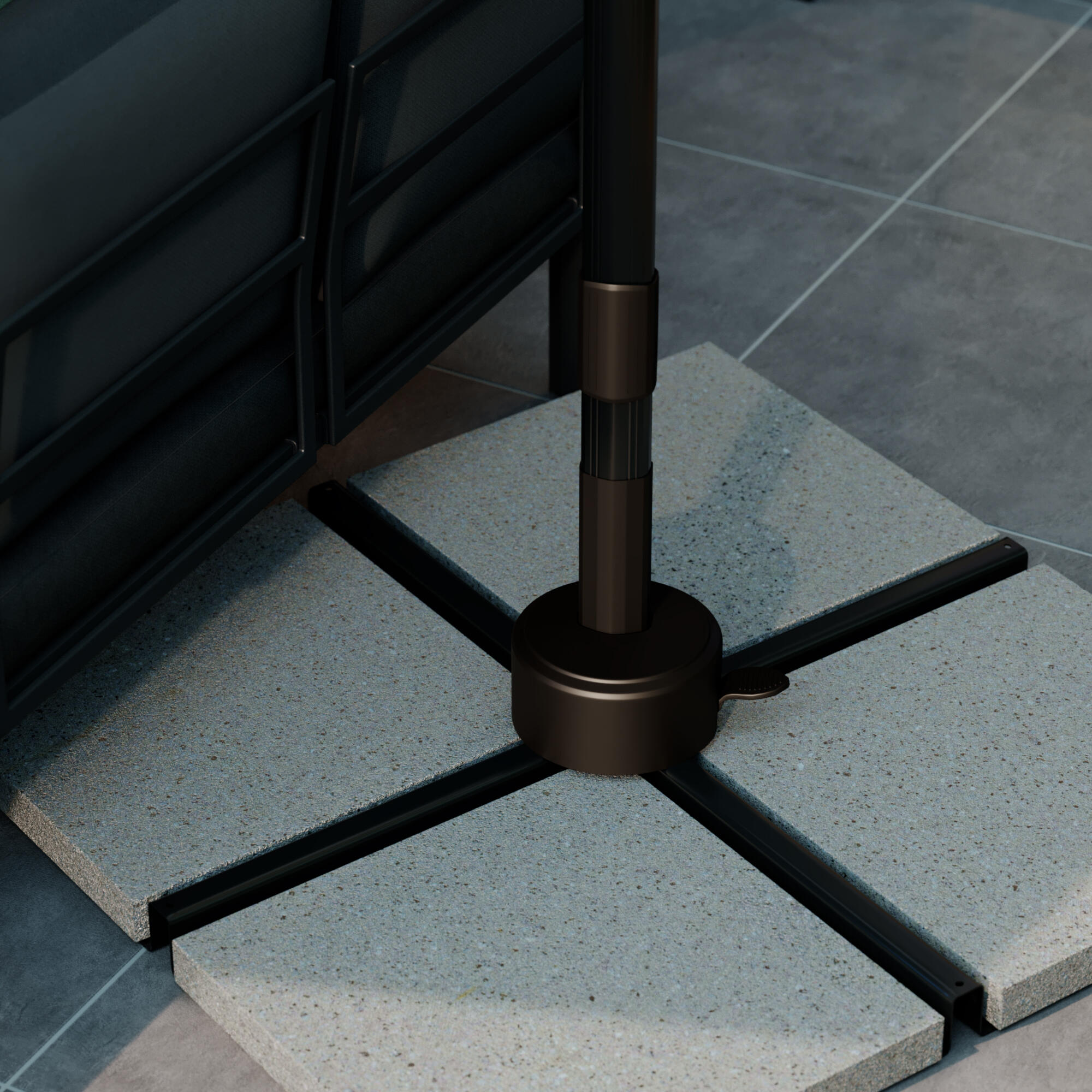 Chapéu de sol NATERIAL AVEA CINZA D290CM - 6