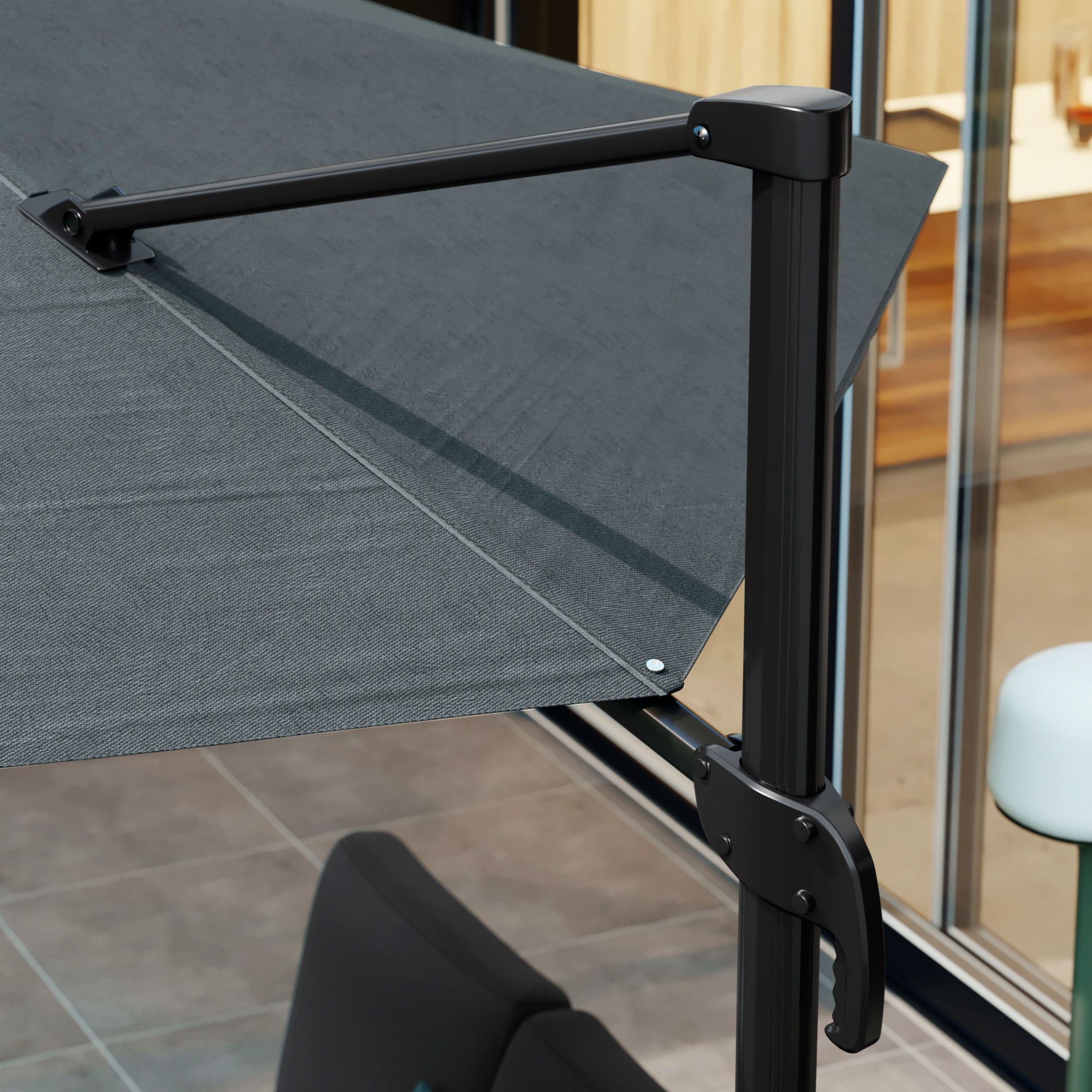 Chapéu de sol NATERIAL AVEA CINZA D290CM - 5