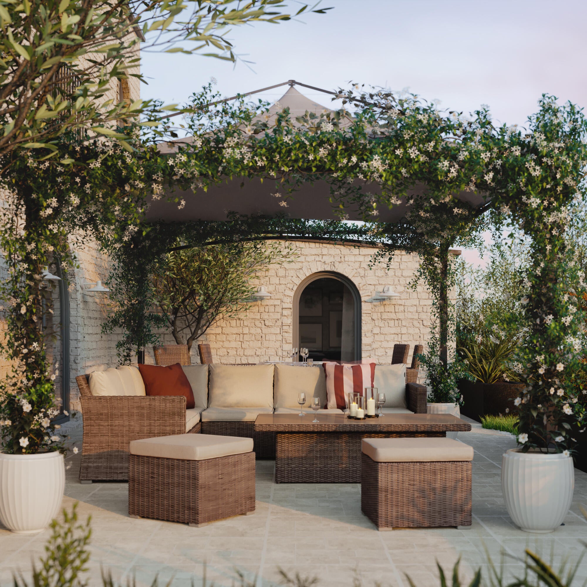 Pergola in acciaio grigio 4 x 3 m - Botam NATERIAL - 2