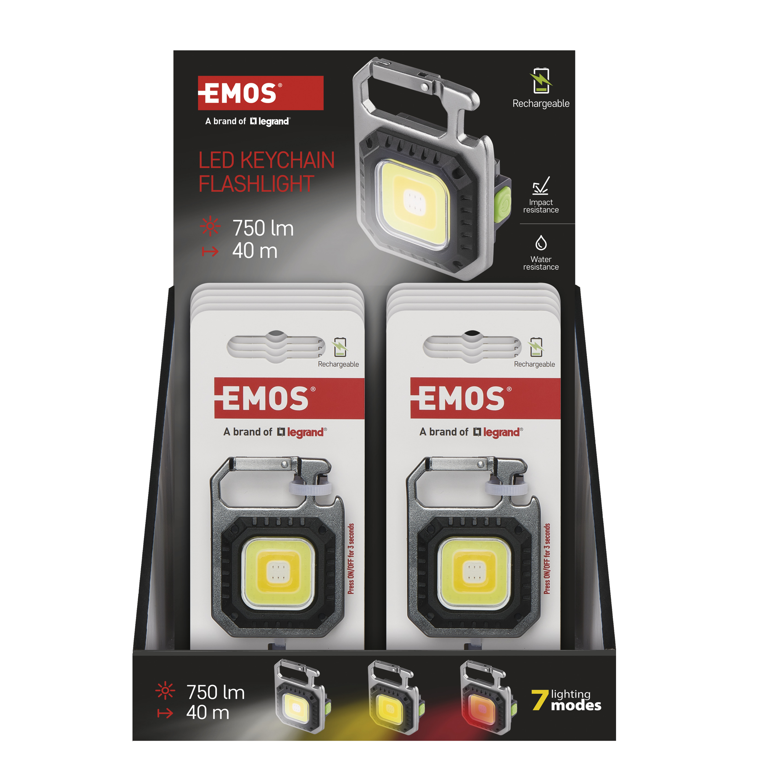 Latarka brelok ładowana 750 lm LED Emos - 3