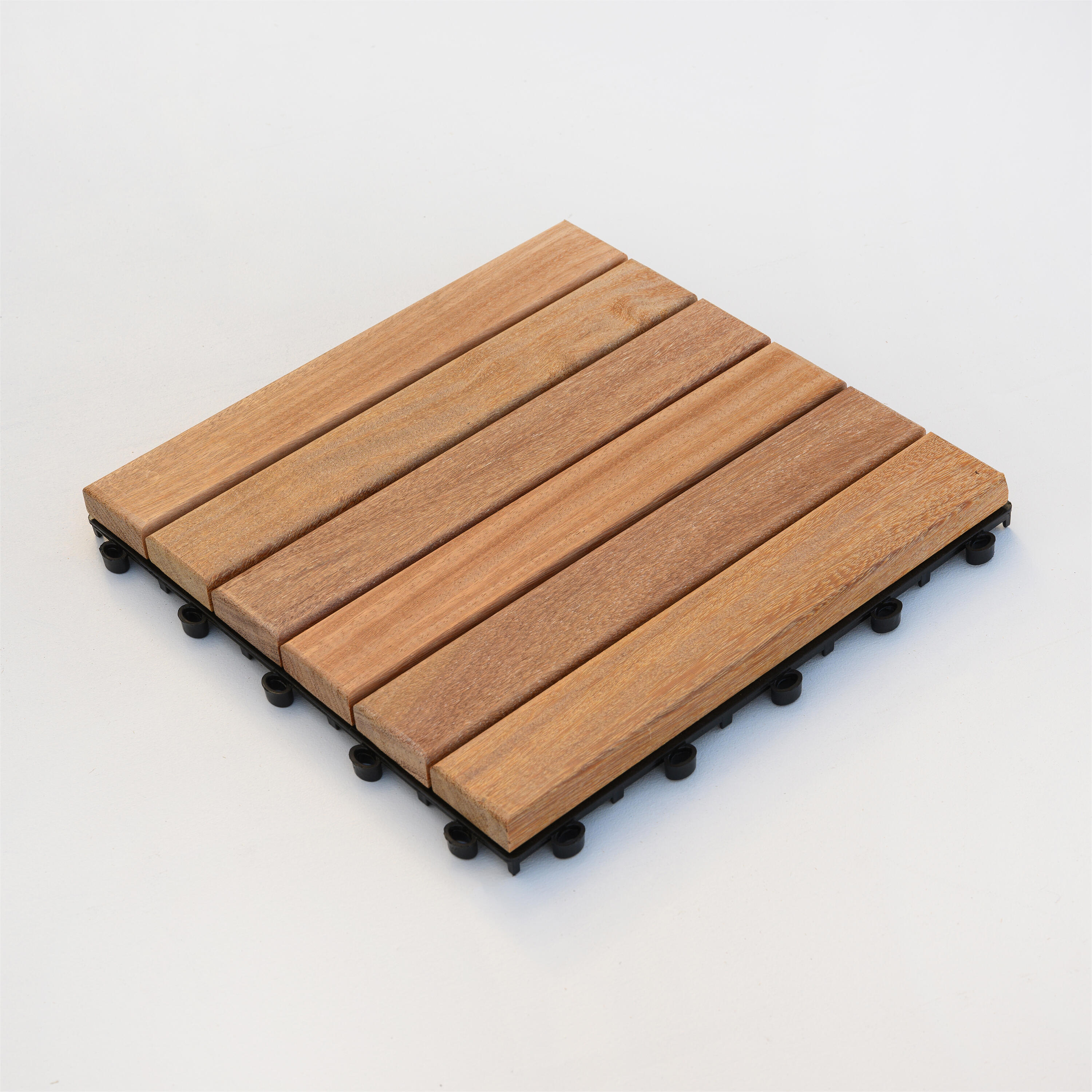 Dalle terrasse bois cumaru marron, L.30 x l.30 cm x Ep.28 mm - 3