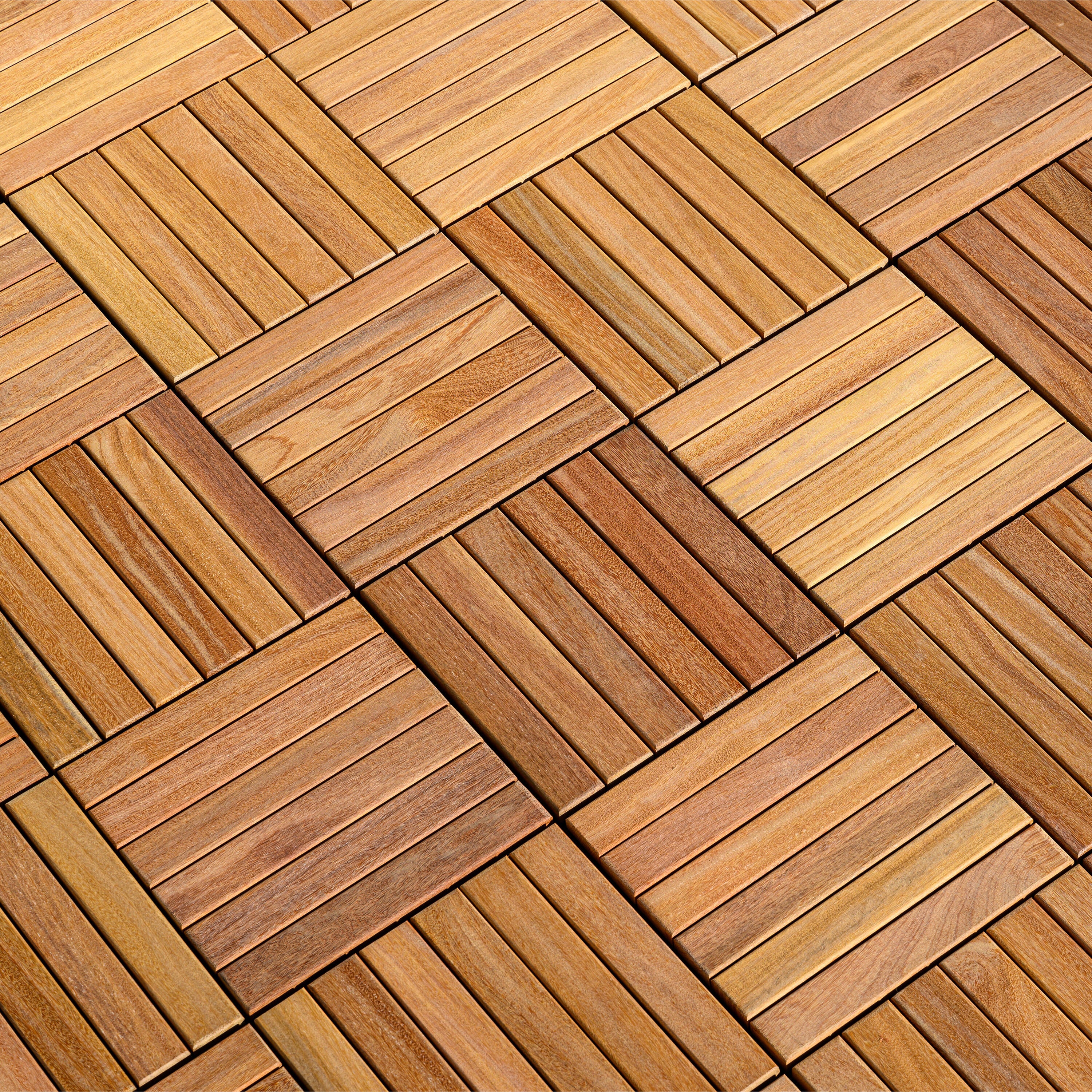 Dalle terrasse bois cumaru marron, L.30 x l.30 cm x Ep.28 mm - 2