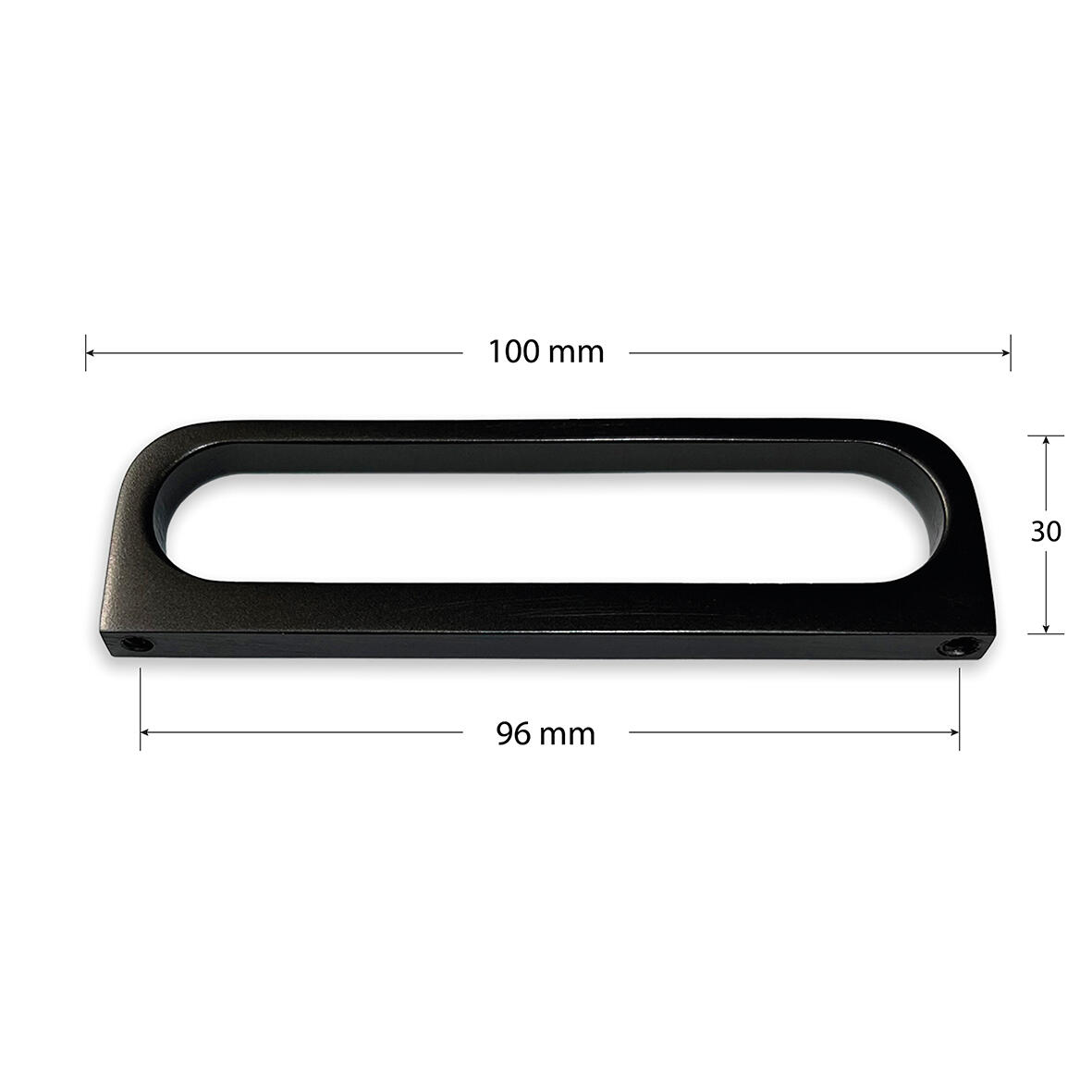 Poignée de meuble Fine, zinc noir, entraxe 92 mm - 3
