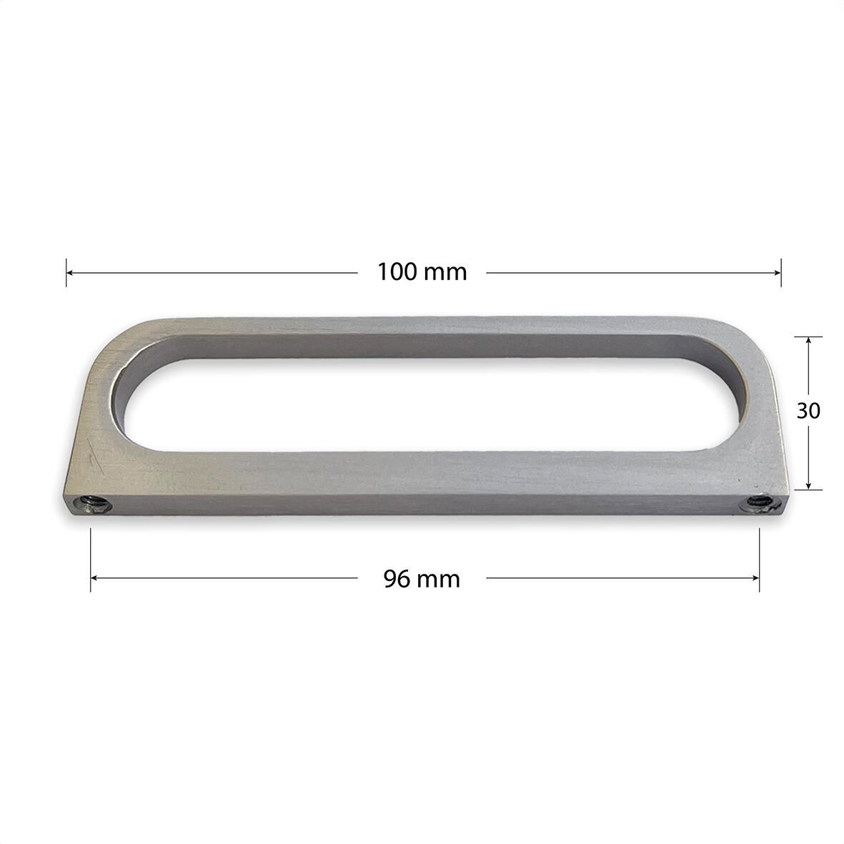Poignée de meuble Fine, zinc argent brossé, entraxe 90 mm - 3