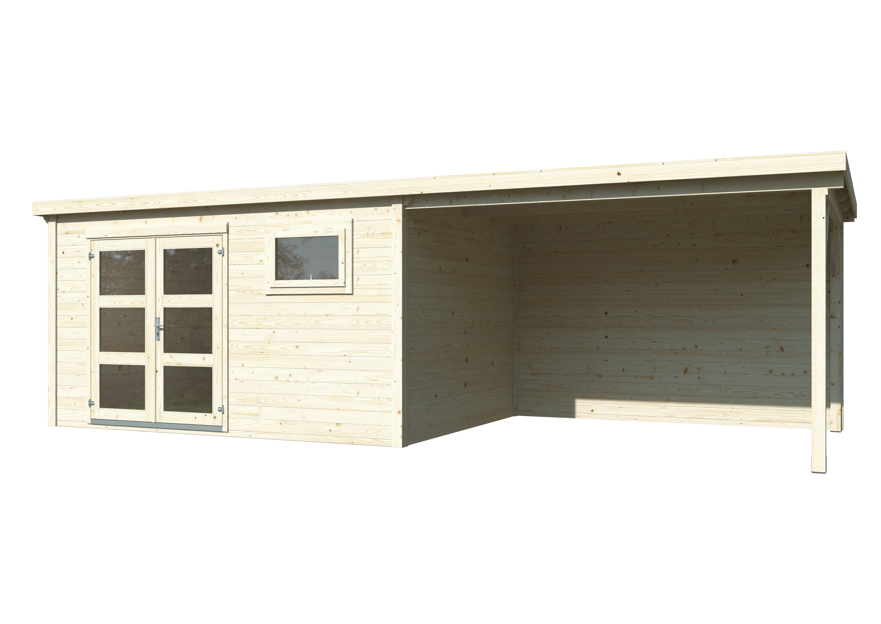 Abri de jardin bois WHITEWOOD Ep.28 mm, 22.55 m² - 3