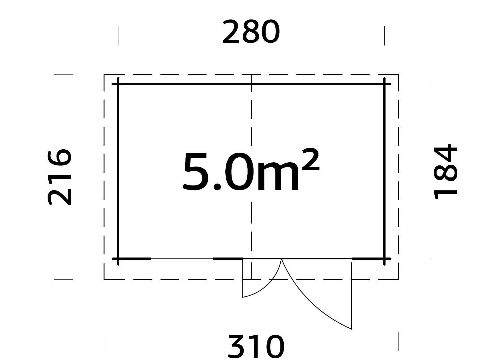 Abri de jardin bois WHITEWOOD Pablo 3 traité autoclave Ep.19 mm, 6.7 m² - 2