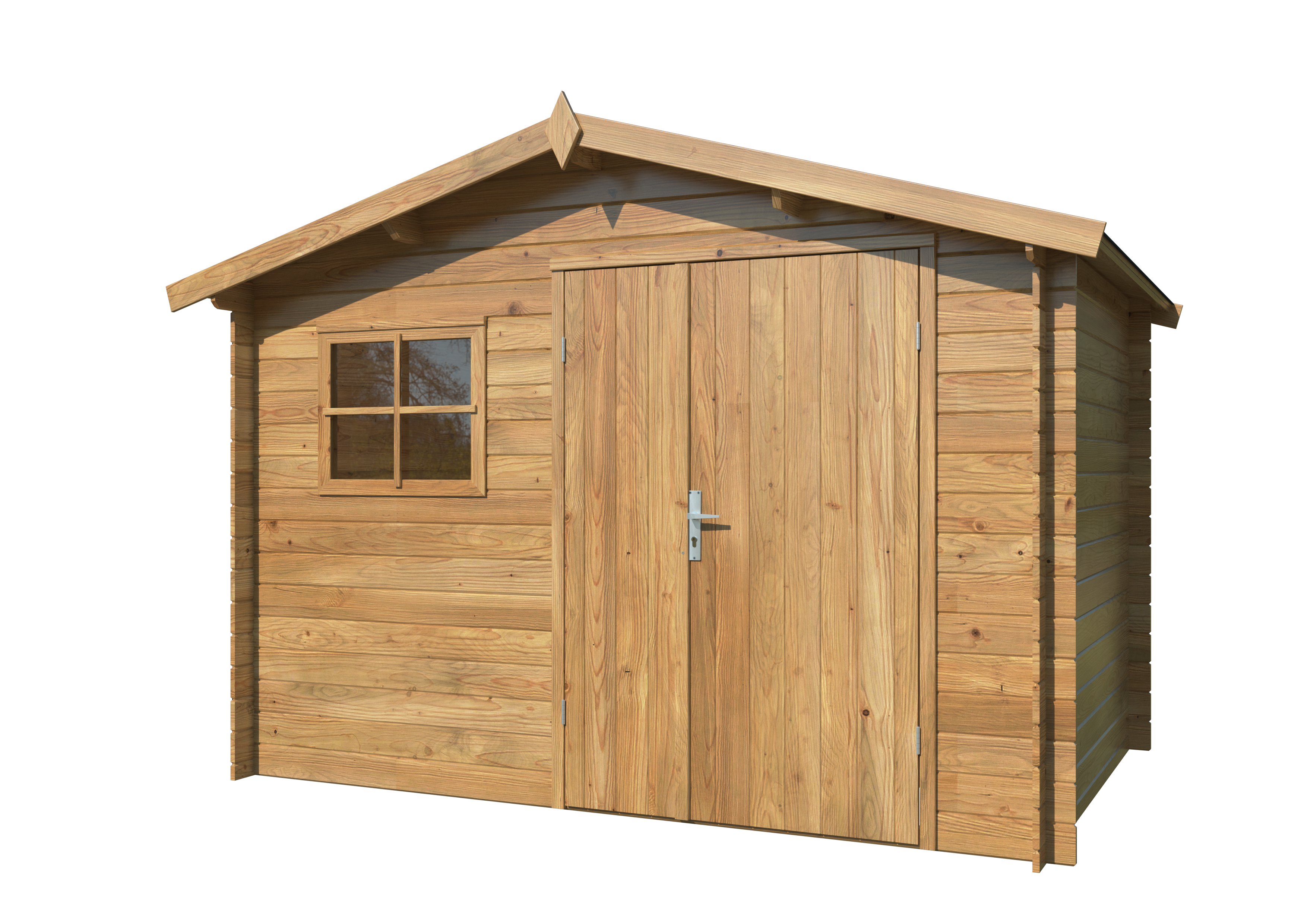 Abri de jardin bois WHITEWOOD Pablo 3 traité autoclave Ep.19 mm, 6.7 m² - 3