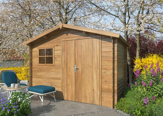Abri de jardin bois WHITEWOOD Pablo 3 traité autoclave Ep.19 mm, 6.7 m²