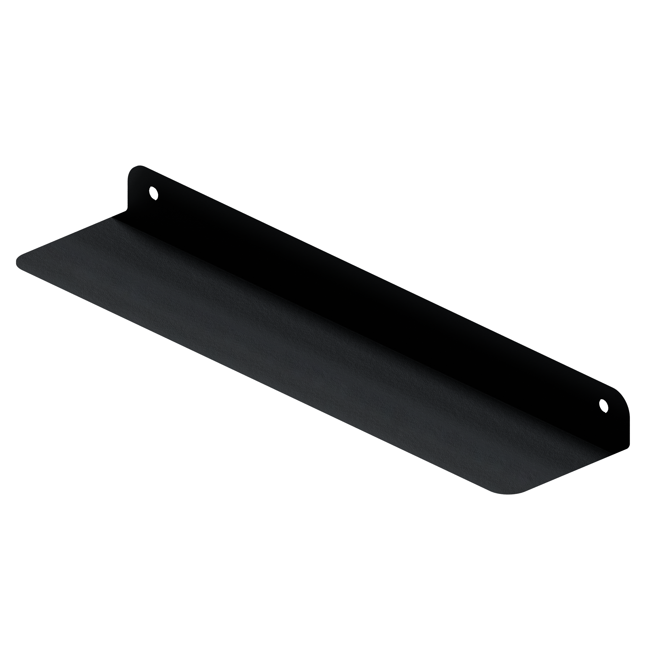 Półka do lameli ściennych czarna niska 43 cm