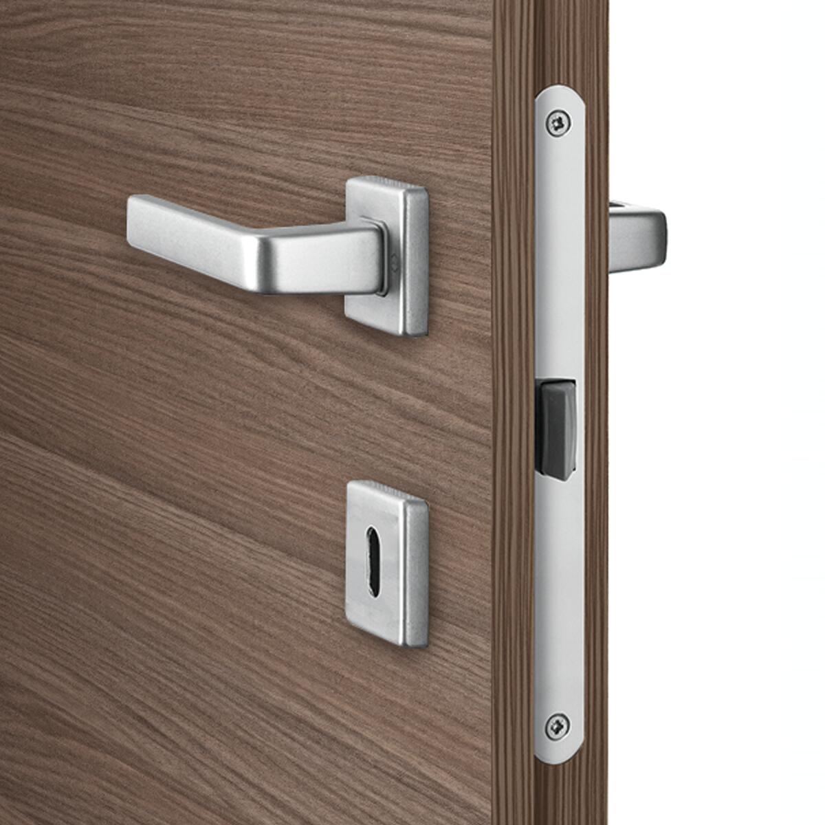 Porta interna a battente Chic in MDF di abete colore marrone, L 80 x H 210 cm, apertura reversibile - 4