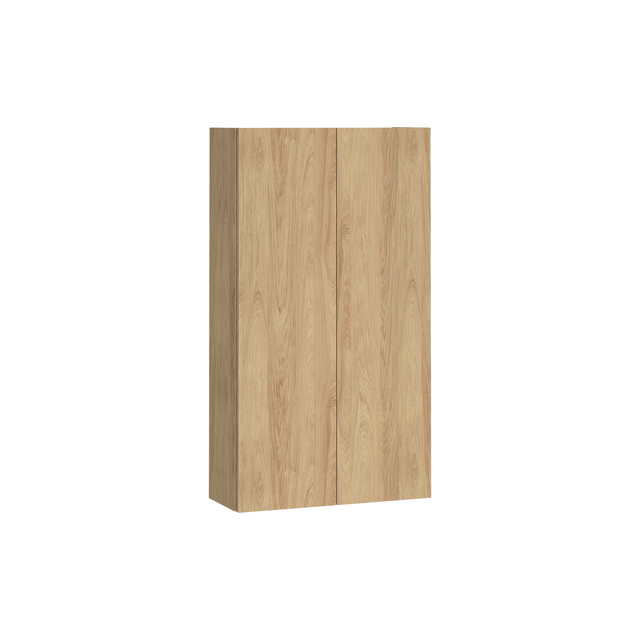 Szafka łazienkowa wisząca Atrato 56x22x100 cm brązowa dąb Cersanit