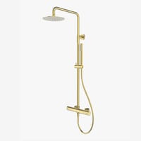 COLUMNA DE DUCHA TERMOSTÁTICA RONDO PVD ORO CEPILLADO - 1