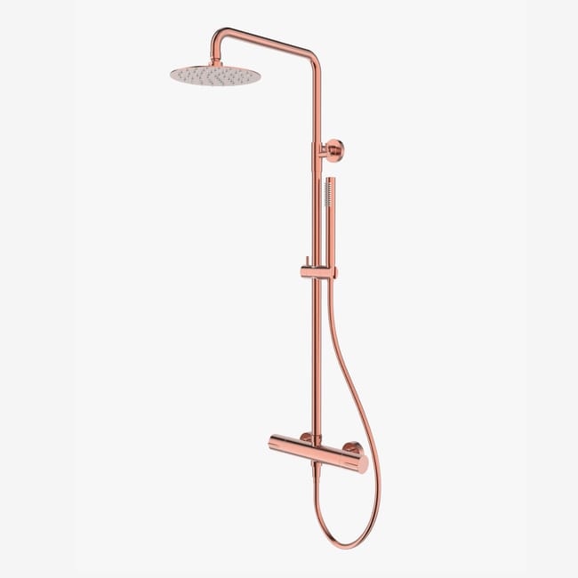 COLUMNA DE DUCHA TERMOSTÁTICA RONDO PVD COBRE - 1