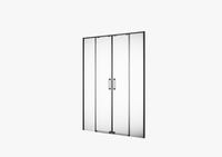 MAMPARA DE DUCHA 2 PUERTAS FRONTAL CORREDERA TEKA INCA SLIM 170CM NEGRO - 3