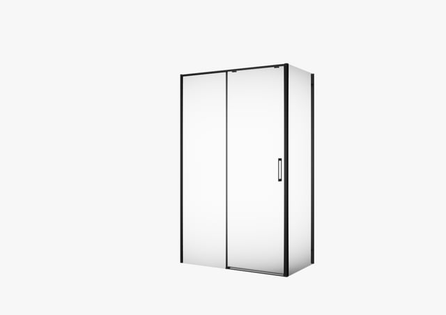 MAMPARA DE DUCHA LATERAL FIJO TEKA INCA SLIM 100CM NEGRO