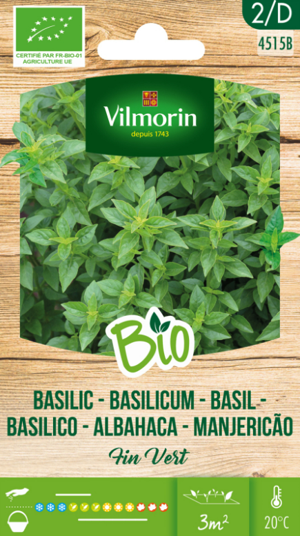 Semilla aromática VILMORIN albahaca bio - 3