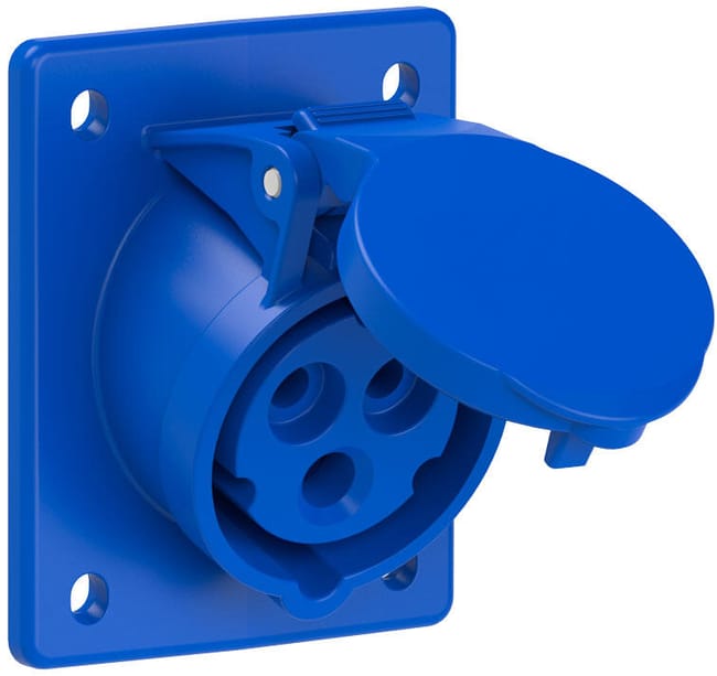 BASE EMPOTRAR INDUSTRIAL 2P+T 16A IP44 - 1