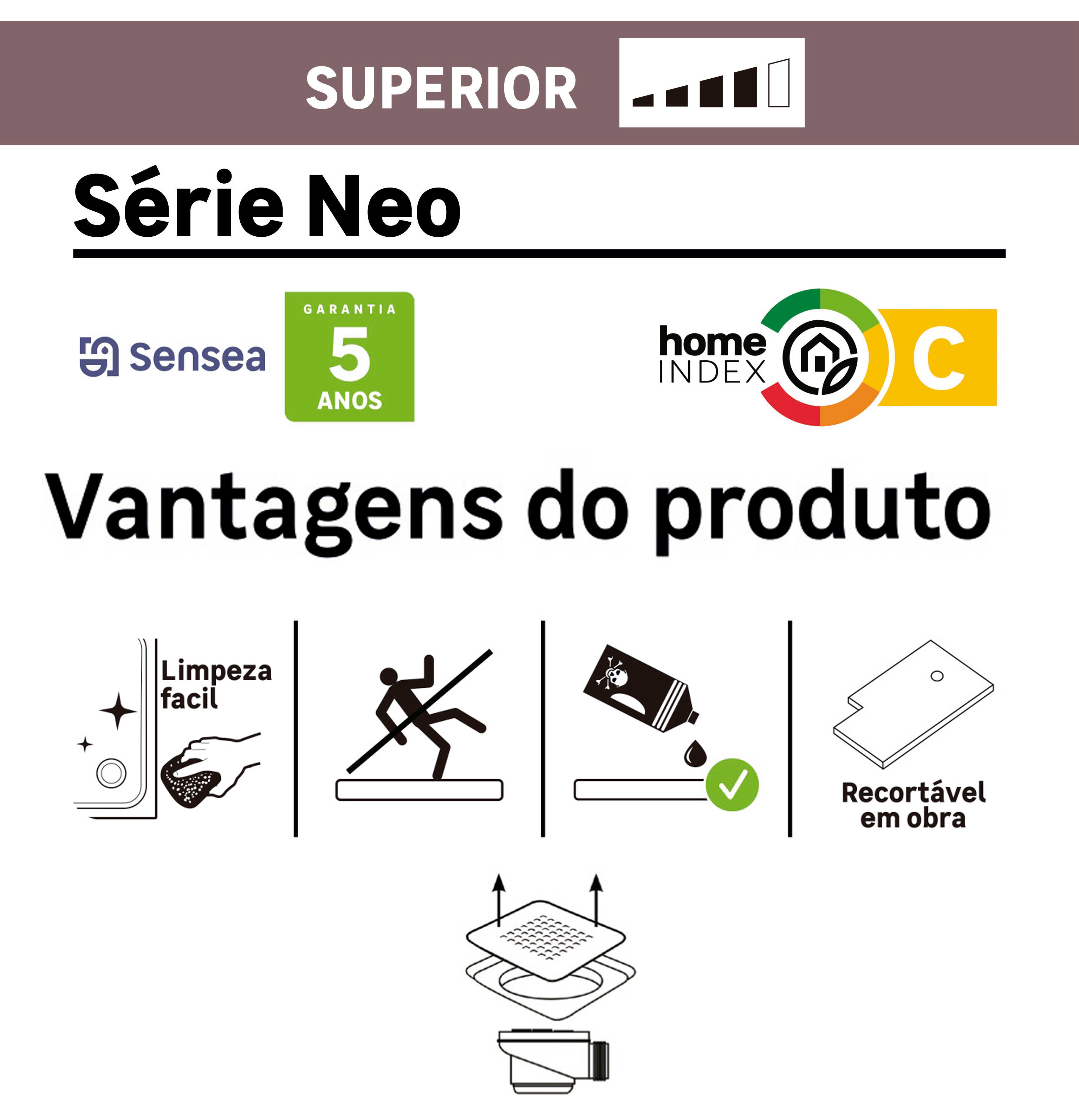 vantagens bases de duche Neo da Sensea quartil qualidade superior - 1