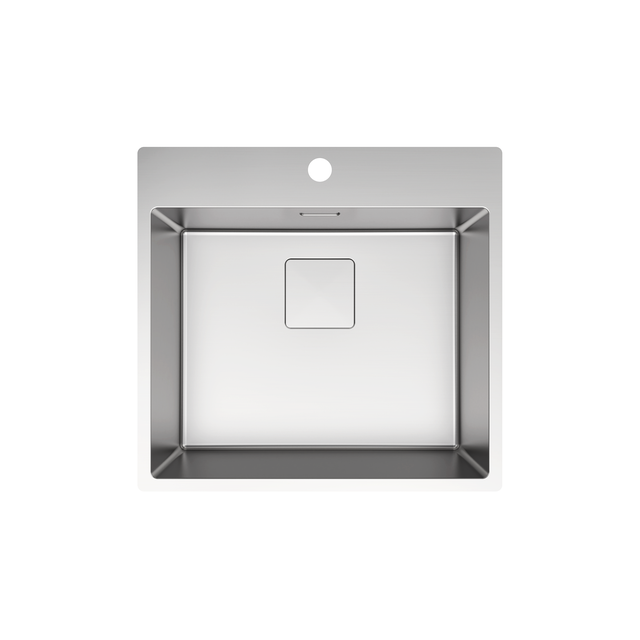 Lava-louça 1 cuba sem escorredor 55 x 51.5 x 20 cm prateado aço inoxidável Delinia Loft