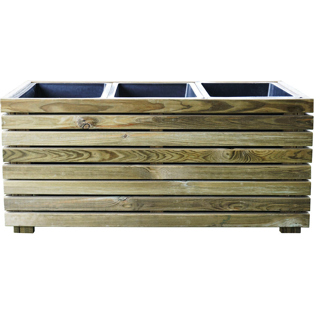 Vaso per piante e fiori Horizon CERLAND in legno marrone H 40 cm L 90 x P 40 cm - 6