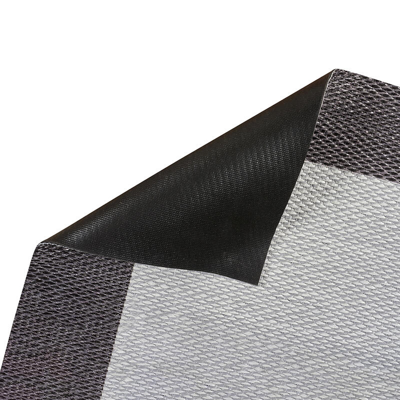 Alfombra pvc Sisaltouch exterior/interior 120x180cm tejido plano base antideslizante liso gris - grafito - 5