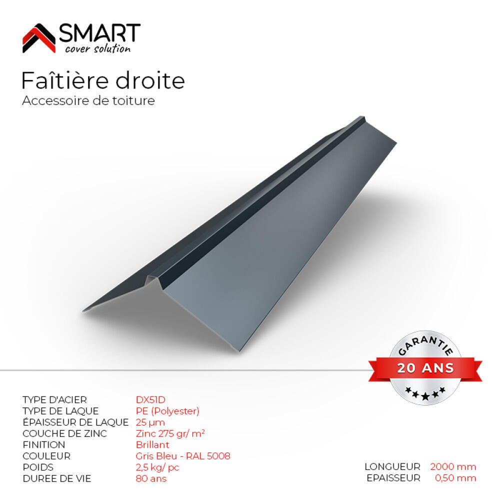 Faitière droite bleu H12/H25 L 2m Leroy Merlin — free download