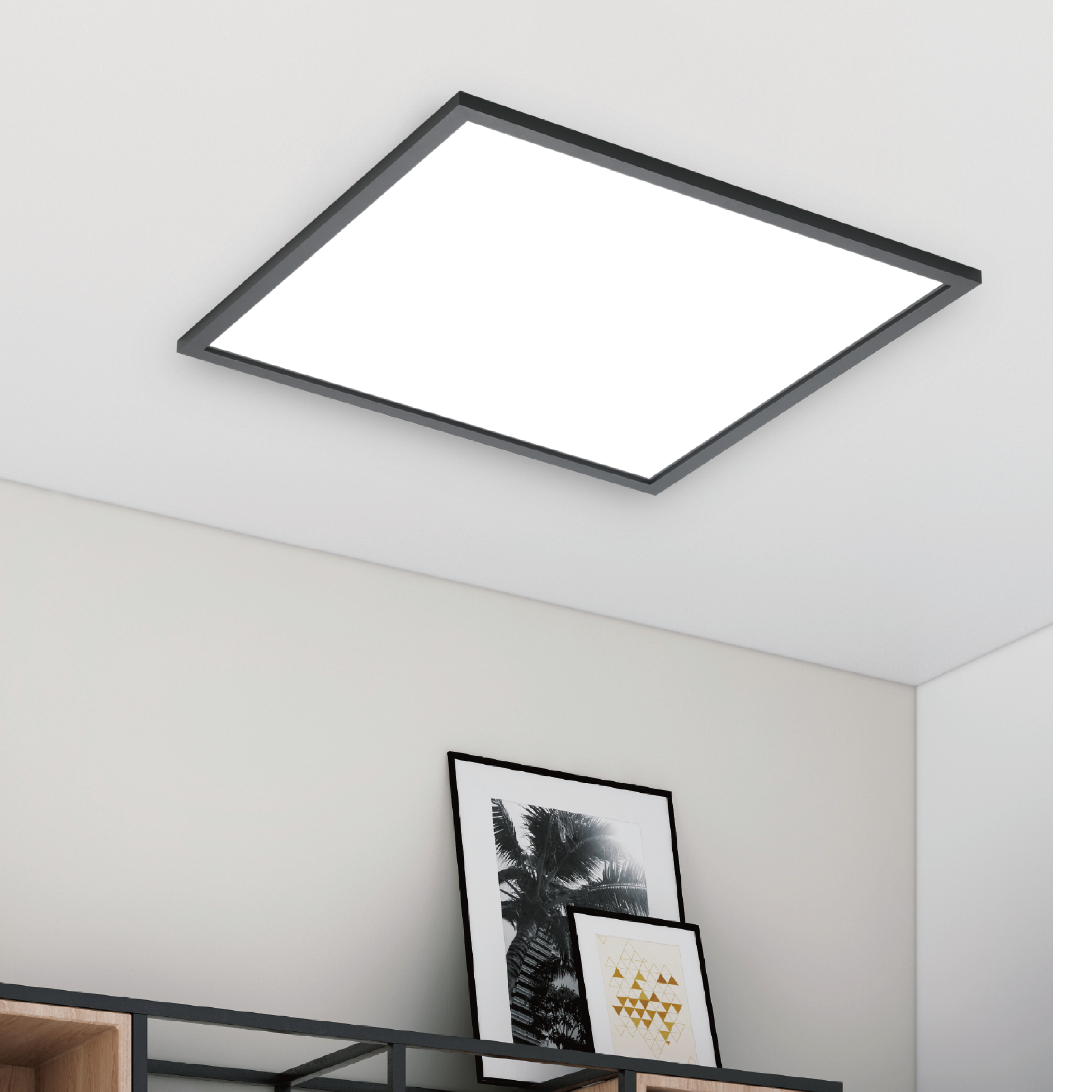 Panneau LED Anvik, 59.5 x 59.5 cm, blanc neutre, noir INSPIRE - 2